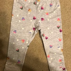 Disney toddler Grey Minnie Mouse leggings
